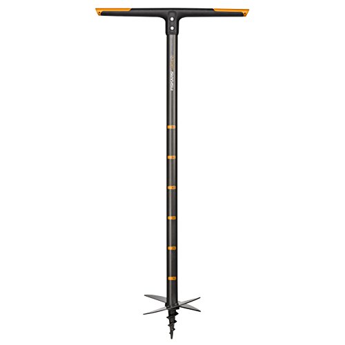 Fiskars Handerdbohrer, Für Löcher bis Ø 200 mm, Schwarz/Orange,QuikDrill, L, 1000640