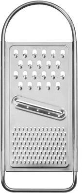 Fackelmann Universalreibe, Nirosta-Gurkenhobel aus rostfreiem Edelstahl mit extrascharfer Klinge (Farbe: Silber), Menge: 1 Stück