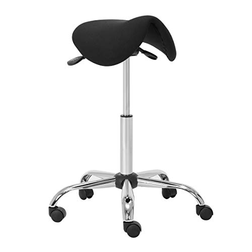 Amoiu Sattelhocker, Stehhilfe, Bürohocker Ergonomischer Arbeitshocker, Höheverstellbar 360° drehbar Sattelsitz Barhocker