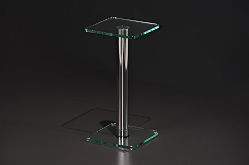 madera Beistelltisch quadratisch Glas eckig Stelltisch Nachttisch