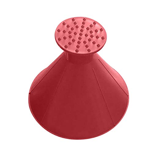 Huhu833 Neu Schneeschaufel Werkzeug, Schnee kratzen runde magische kegelförmige Windschutzscheibe mit Eiskratzer Schneeschaufel Windschild Eiskratzer (Rot 10CM)