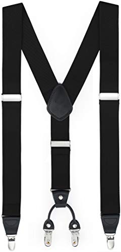 GENTS ONLY Herren Hosenträger Y-Form 01750 (Schwarz)