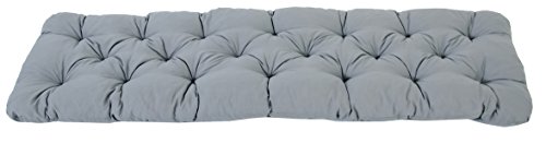 Ambientehome 3er Sitzkissen Bank Evje, grau, ca 150 x 50 x 8 cm, Polsterauflage, Bankauflage