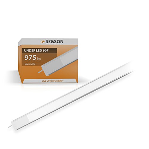 SEBSON LED Unterbauleuchte warmweiß 90cm, LED Leiste 15W, 975lm, LED Lichtleiste