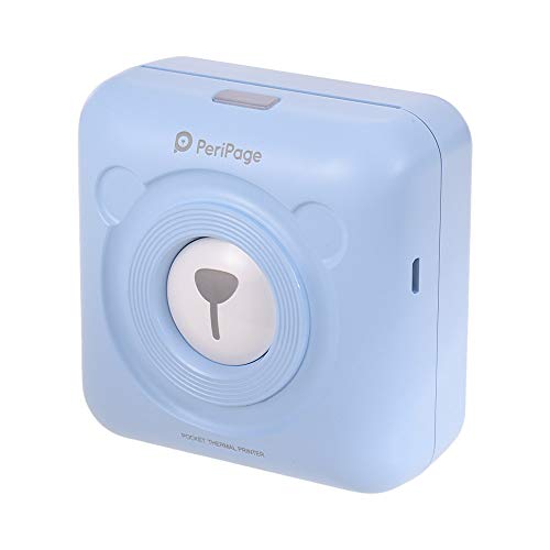 Aibecy GOOJPRT PeriPage Mini -Thermodrucker, kabellos, BT Bild, Mobiler Drucker, Fotodrucker, Pocket drucker, empfangene Drucker, mit USB Kabel, unterstützt Smartphones Android iOS (Blau)