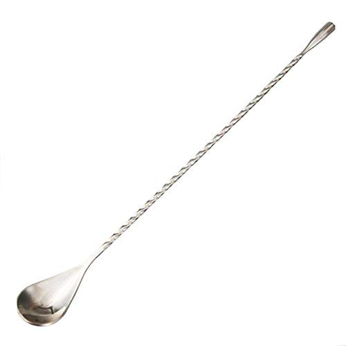 Iindes 12 Zoll Barloeffel Edelstahl loeffel Spirale Muster Bar Cocktail Shaker Gedreht Spoon Barware Rührlöffel