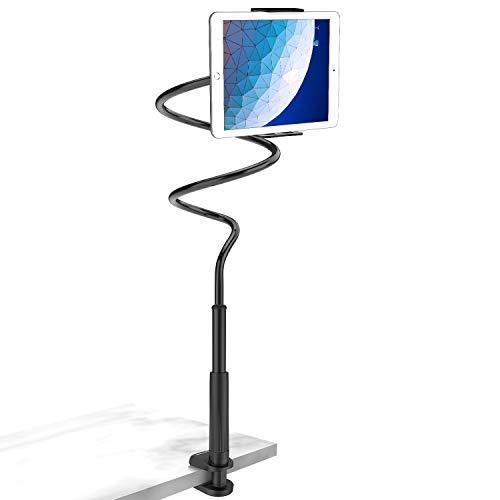 Tryone Schwanenhals Tablet Halterung, Tablet Halter - Flexible Arm Lazy Bett Tablethalterung für für Ipad/Handy/Switch/Samsung Galaxy Tabs/Kindle Fire HD usw, 95cm Gesamtlänge