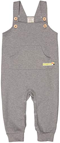 loud + proud Unisex Baby Bio Baumwolle, GOTS Zertifiziert Latzhose, Grau (Grey Gr), Herstellergröße: 62/68