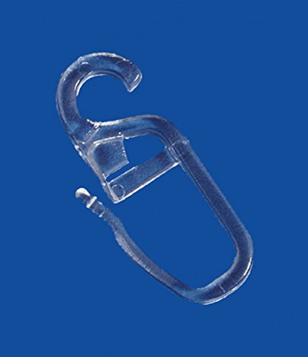 rewagi - Hochwertige Überklipshaken, Faltenlegehaken, Gardinenhaken mit 5 mm Öse - Farbe: Transparent – 25, 50, 100, 200 Stück (25 Stück)