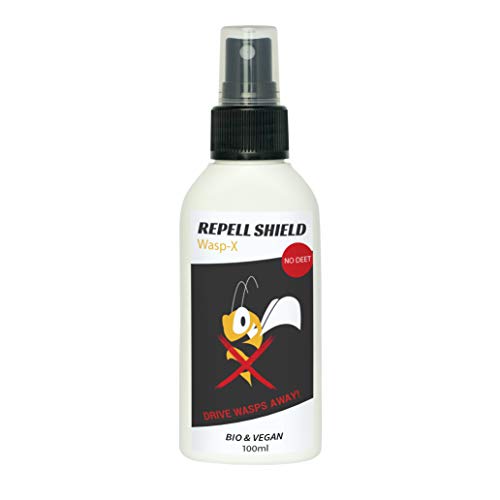 RepellShield Wespenspray REPELL Shield Wasp-X | Bio ohne DEET Wespenschutz mit Basilikumöl | Alternative zu Wespenfalle oder Wespengift| Effektive Wespenabwehr