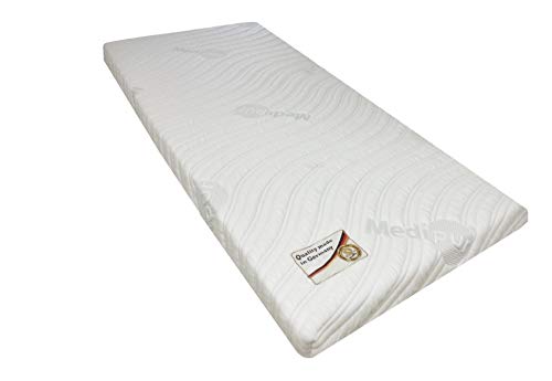 Gelschaum Topper Raumgewicht 65 Kg/m³ - Matratzen Topper - Höhe ca. 10 cm (Kern 8 cm) (90 x 200 cm, Bezug: Luxus Medipur EC)