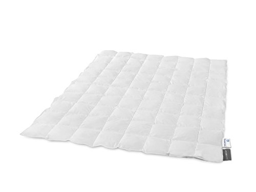 Traumnacht Basis Daunendecke, leicht, 135 x 200 cm, 90% Daunen und 10% Federn,Weiß