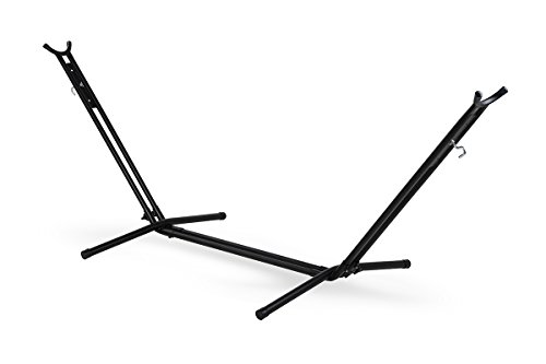 Sekey Hängemattengestell, Hängemattenstander für Hängematte 270 x 100 x 105 cm, Belastbarkeit Max. 150 KG, Schwarz (Nur Gestell, Ohne Hängematte)