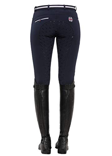 SPOOKS Damen Reithose Vollbesatz, Damenreithose Reithosen Turnierreithose Vollbesatzreithose - Leena Full Grip, Navy M
