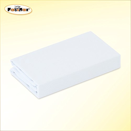 FabiMax 2697 Jersey Spannbettlaken für Laufgitter 75x100 cm, weiß