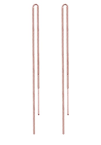 Elli Damen Schmuck Echtschmuck Ohrringe Ohrhänger Durchzieher Sterling Silber 925 Rosé Vergoldet
