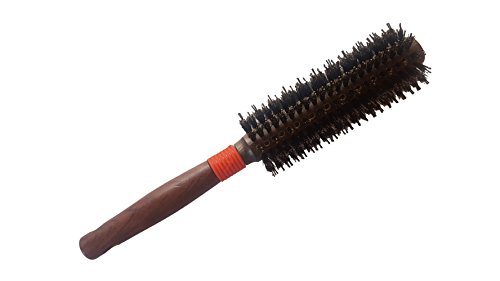 Haarbürste aus Echtholz, edles Rosenholz mit Naturborste Wildschweinborste , Rundbürste