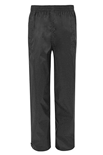 Mountain Warehouse Pakka Wasserfeste Überhose für Herren - Schnelltrocknende Regenhose mit versiegelten Nähten, verstaubare Hose - Für Reisen in Allen Jahreszeiten Schwarz X-Large