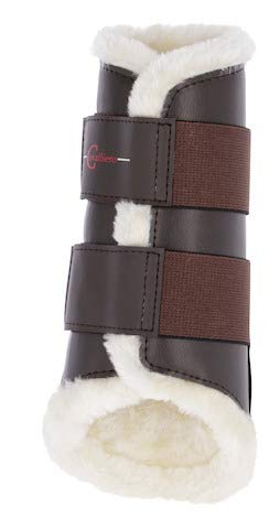 Kerbl Covalliero Dressurgamaschen Fellgamaschen Warmblut L hinten braun