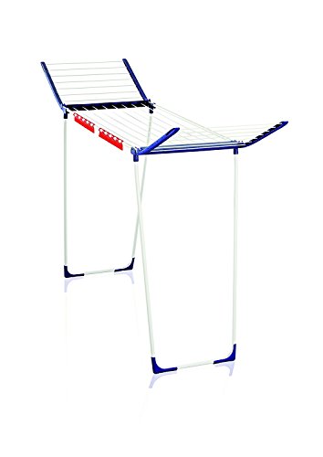 Leifheit Standtrockner Pegasus 180 Solid MAXX, mit extra langen Trockenstäben, extra hoher Flügelwäschetrockner, transportabler Wäscheständer