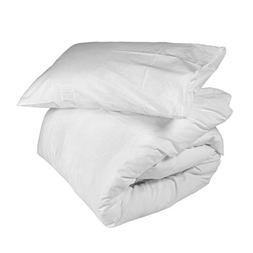 Homescapes 2 teilige Bettwäsche 155 x 220 cm weiß 100% ägyptische Baumwolle Fadendichte 200