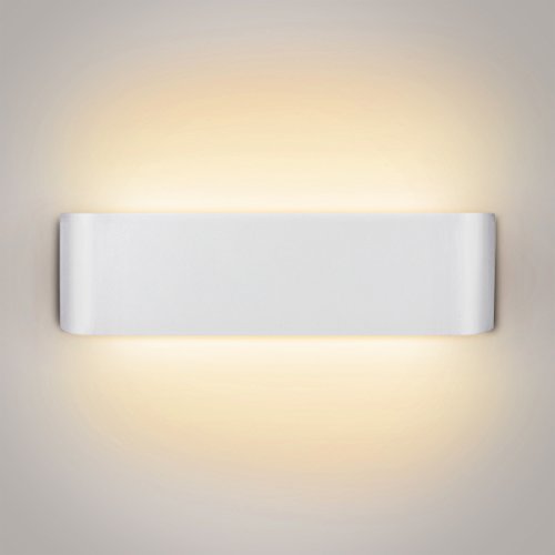 NetBoat Wandleuchte LED 12W Wandlampe Minimalistische Up Down Moderne Wandbeleuchtung Warmweiß Perfekt für Schlafzimmer, Wohnzimmer, Treppen und Badezimmer Nachtlicht