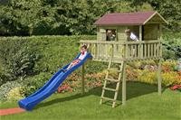 Baumhaus / Stelzenhaus Spielhaus 213x240x300cm mit Rutsche