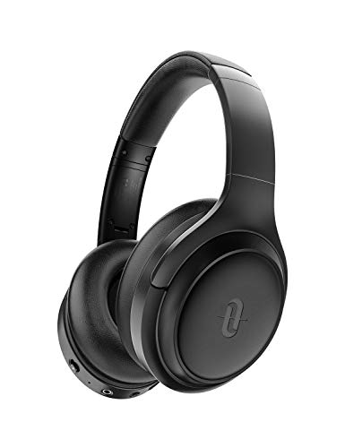 TaoTronics Active Noise Cancelling Bluetooth 5.0 Kopfhörer, Tiefer Bass mit CVC Geräuschunterdrückendes Mikrofon, 24 Std. Wiedergabedauer, Komfortable Ohrpolster für Reisen tragen [Schwarz 2.0]