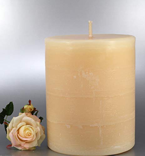 Rustic Kerzen Outdoor, Champagner, 20x17cm - 4013 - Landhauskerzen, Finca Kerze mit extra dickem Docht, für eine helle und große windfeste Flamme. Eine schöne Kerze für Ihr Zuhause.