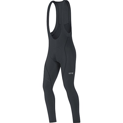 GORE Wear Atmungsaktive, lange Herren Fahrrad-Trägerhose, Mit Sitzpolster, C3 Thermo Bib Tights+, XL, Schwarz, 100326