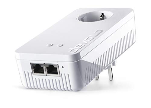 devolo dLAN 1200+ WiFi ac Powerline (1200 Mbit/s Mesh WLAN ac, 2,4 und 5 GHz gleichzeitig, 2x LAN Ports, 1x Powerlan Adapter,ideal für Online Gaming und HD-Streaming, WLAN Booster, WiFi Move) weiß