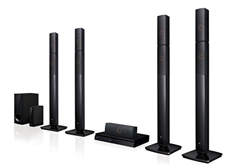 LG LHB655NW Heimkinosystem mit kabellosem Rear-Lautsprecher (3D Bluray Player, DLNA, Smart TV, Bluetooth, 1000 W, 5.1 Multiroom Soundbar)