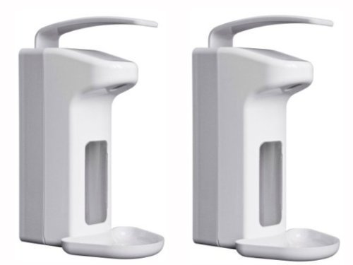 BASIC PLUS 2 Wandspender für 500 ml Flaschen Seifenspender Spender Desinfektionsspender -2 Stück -