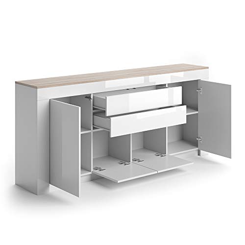 Vicco Sideboard Milan Kommode Schrank Sonoma Eiche Weiß Fernsehschrank TV