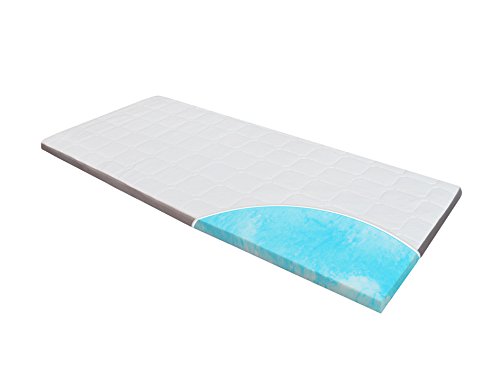 Topper-Matratze-Matratzenauflage, Homedi EBI - A3-140.8 Gel-Schaum-Matratzenauflage Gel-HR-Foam, Bezug-Waschbar, Matratzenauflage, 8 cm hoch, weiß (140x200x8cm)
