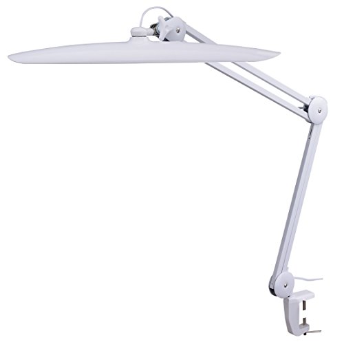 Komerci 24W LED Kaltlicht Gelenkarm Arbeitsleuchte Arbeitslampe Lampe dimmbar KML-9501LED, Werkstatt, Büro, sparsam, weiß