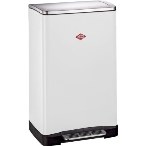 Wesco 381411-01 Mülleimer Big Double Boy, 41 x 35 x 65 cm, 2 x 18 L, weiß