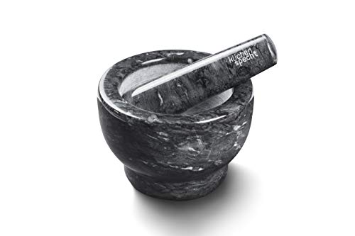 Mörser aus Marmor mit Stößel | Kein Abrieb | Hochwertig & Langlebig | Perfekte Größe