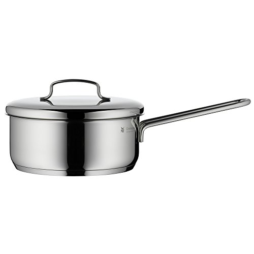 WMF Mini Stielkasserolle, mit Metalldeckel, Ø 16 cm, Cromargan Edelstahl poliert, Schüttrand, induktionsgeeignet, spülmaschinengeeignetm, stapelbar, 1,2 l