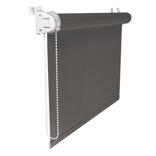 VICTORIA M Klemmfix Rollo ohne Bohren, Verdunkelung, 105 x 150 cm, grau