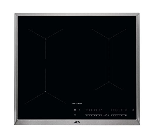 AEG IKB64431XB Autarkes Kochfeld / Herdplatte mit Touchscreen, Topferkennung & Hob²Hood-Funktion / Induktionskochplatte / 4 Kochzonen / Edelstahlrahmen / 60 cm