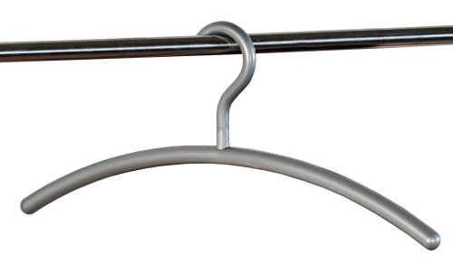 5 Stück Kesper Garderobenbügel, Jackenbügel, Kleiderbügel, ohne Hosensteg, aus Kunststoff, Breite: 460 mm, in grau
