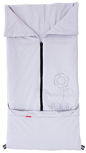 ByBoom - Sommer-Kinderwagen Fußsack 2in1; Universal Fußsack und Decke für Babyschale, Autokindersitz, z.B. für Maxi-Cosi, Römer, Buggy, Babybett; GRAU