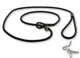 Mystique Field trial Moxonleine Retrieverleine 6mm 130cm mit Zugbegrenzung schwarz