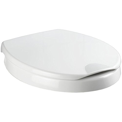 Wenko 21905100 WC-Sitz Secura Comfort - mit 5 cm Sitzerhöhung und Absenkautomatik, Kunststoff - Duroplast, Weiß