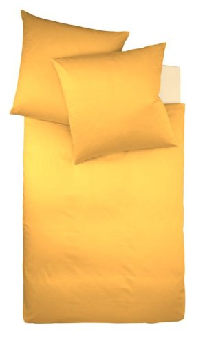 fleuresse Interlock Jersey Bettwäsche colours Uni, sonne, 135 cm x 200 cm