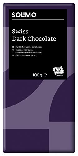 Amazon-Marke: Solimo Dunkle Schweizer Schokolade 45% 1,2 kg (12 Tafeln à 100g)