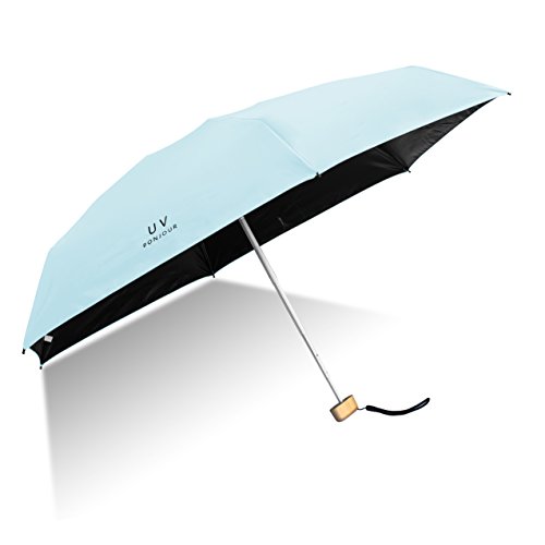 Taschenschirm ShengXuan Ultra Mini Regenschirm Leicht Kompakt Winddicht Regenschirm UV Schutz Visier Regenschirm Robust und Portable Leichtk Kompakt Reiseschirm,Frauen MädchenIhr Intimpartner(Blau)