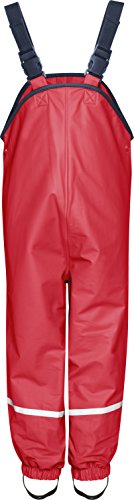 Playshoes Kinder Regen-Latzhose, Unisex-Buddelhose mit Hosenträgern und Fleece-Innenfutter, Wassersäule: 5000 mm