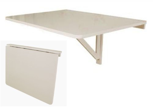 SoBuy Wandklapptisch, Küchentisch, Klapptisch, Esstisch aus Holz, 75x60cm, FWT01-W (Weiß)